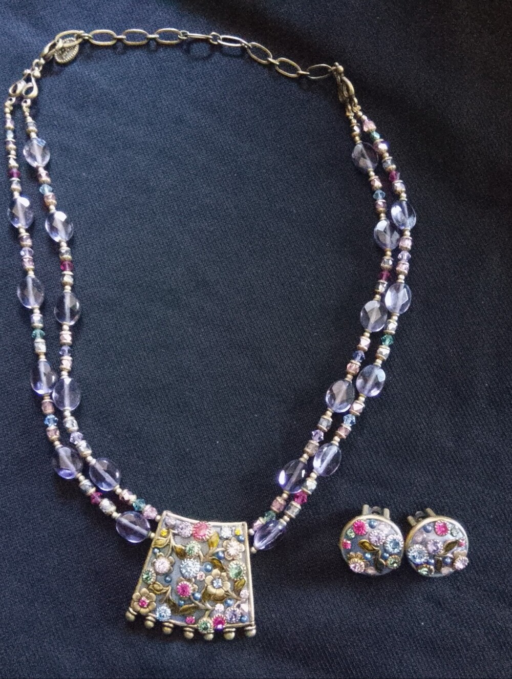 Michal Golan Colorful Necklace & Earrings Set